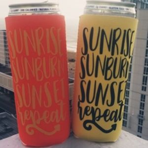 white claw size koozie